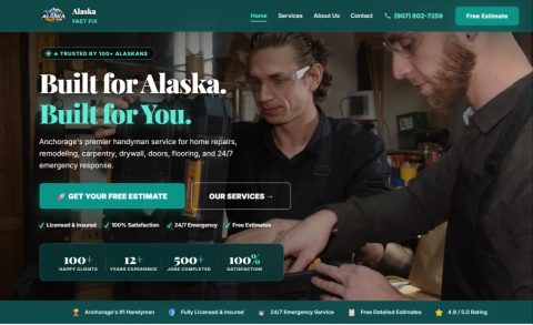 Alaska Fast Fix Handyman website screenshot